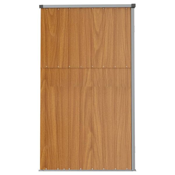 vidaXL Αποθήκη Εργαλείων Κήπου Καφέ 161x89x161 εκ. από Γαλβαν. Ατσάλι