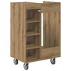 vidaXL &Nu;&tau;&omicron;&upsilon;&lambda;ά&pi;&iota; &Gamma;&kappa;&omicron;&lambda;&phi; &mu;&epsilon; &tau;&rho;&omicron;&chi;&omicron;ύ&sigmaf; &Mu;&omicron;&nu;ό&chi;&rho;&omega;&mu;&omicron; Artisan Oak 65 x 45 x 98 &epsilon;&kappa;
