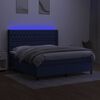 vidaXL &Kappa;&rho;&epsilon;&beta;ά&tau;&iota; Boxspring &mu;&epsilon; &Sigma;&tau;&rho;ώ&mu;&alpha; & LED &Mu;&pi;&lambda;&epsilon; 160x200 &epsilon;&kappa;. &Upsilon;&phi;&alpha;&sigma;&mu;ά&tau;&iota;&nu;&omicron;