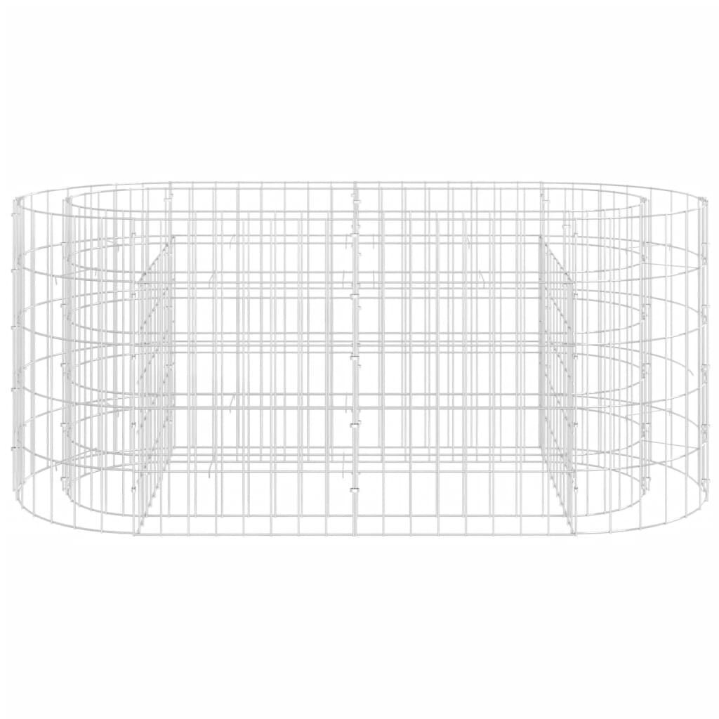 vidaXL Συρματοκιβώτιο-Γλάστρα Υπερυψωμένη 120x50x50 εκ. Γαλβαν. Ατσάλι