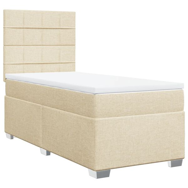 vidaXL &Kappa;&rho;&epsilon;&beta;ά&tau;&iota; Boxspring &mu;&epsilon; &Sigma;&tau;&rho;ώ&mu;&alpha; &Kappa;&rho;&epsilon;&mu; 90x200 &epsilon;&kappa;.&Upsilon;&phi;&alpha;&sigma;&mu;ά&tau;&iota;&nu;&omicron;