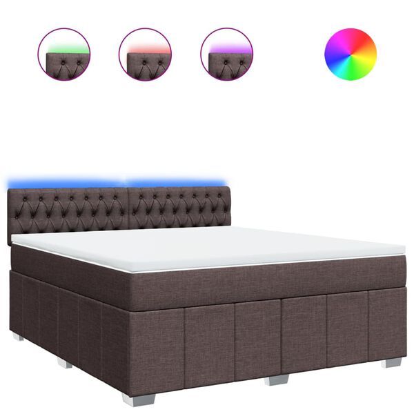 vidaXL &Kappa;&rho;&epsilon;&beta;ά&tau;&iota; Boxspring &mu;&epsilon; &Sigma;&tau;&rho;ώ&mu;&alpha; &Sigma;&kappa;&omicron;ύ&rho;&omicron; &Kappa;&alpha;&phi;έ 180x200 &epsilon;&kappa; &Upsilon;&phi;&alpha;&sigma;&mu;ά&tau;&iota;&nu;&omicron;