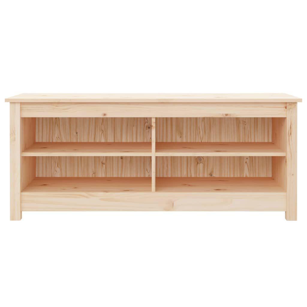 vidaXL Παπουτσοθήκη 110 x 38 x 45,5 εκ. από Μασίφ Ξύλο Πεύκου