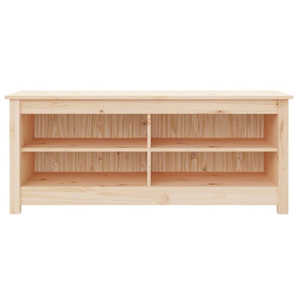 vidaXL Παπουτσοθήκη 110 x 38 x 45,5 εκ. από Μασίφ Ξύλο Πεύκου