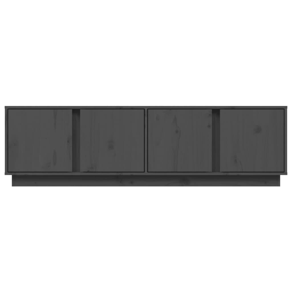 vidaXL Έπιπλο Τηλεόρασης Γκρι 140 x 40 x 40 εκ. από Μασίφ Ξύλο Πεύκου