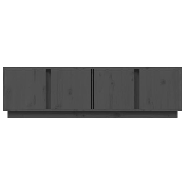 vidaXL Έπιπλο Τηλεόρασης Γκρι 140 x 40 x 40 εκ. από Μασίφ Ξύλο Πεύκου