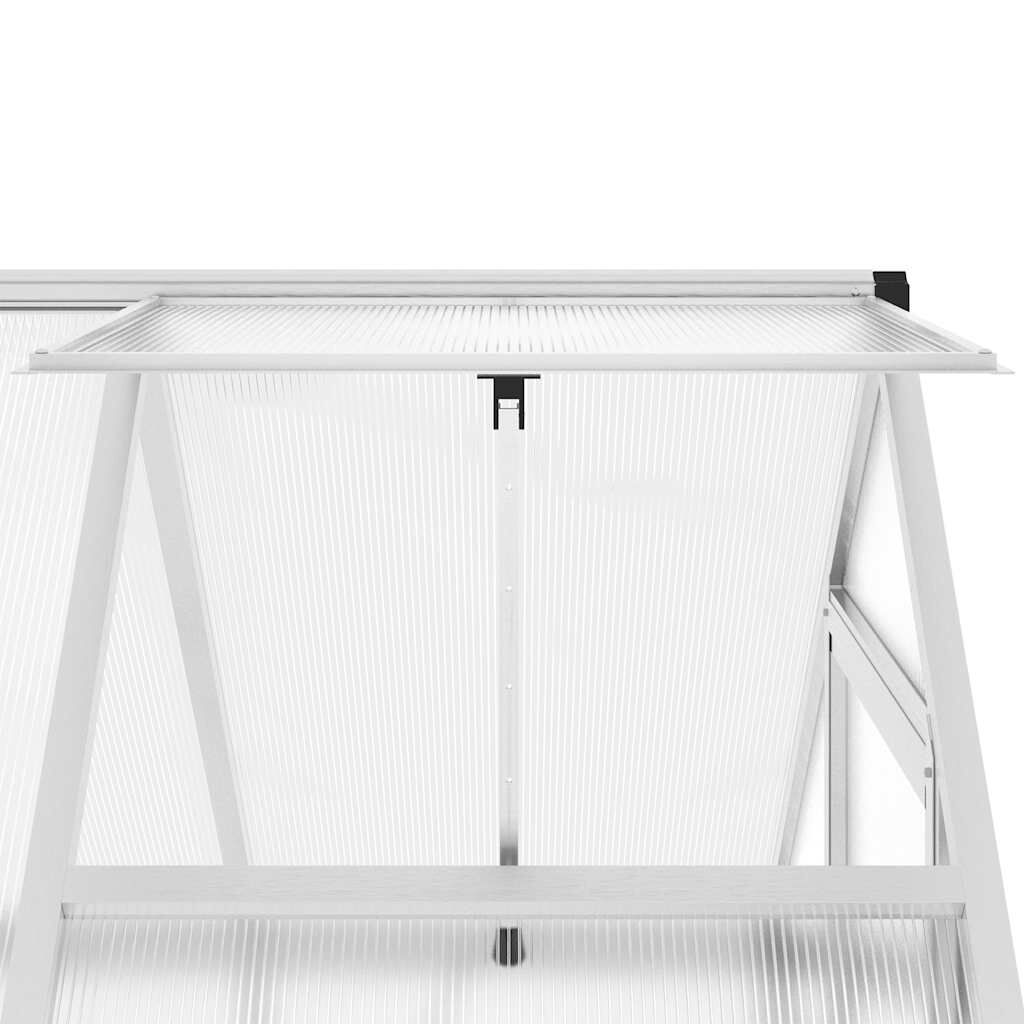 vidaXL Θερμοκήπιο με Πλαίσιο Βάσης Ασημί 169x114x202 εκ. Αλουμίνιο