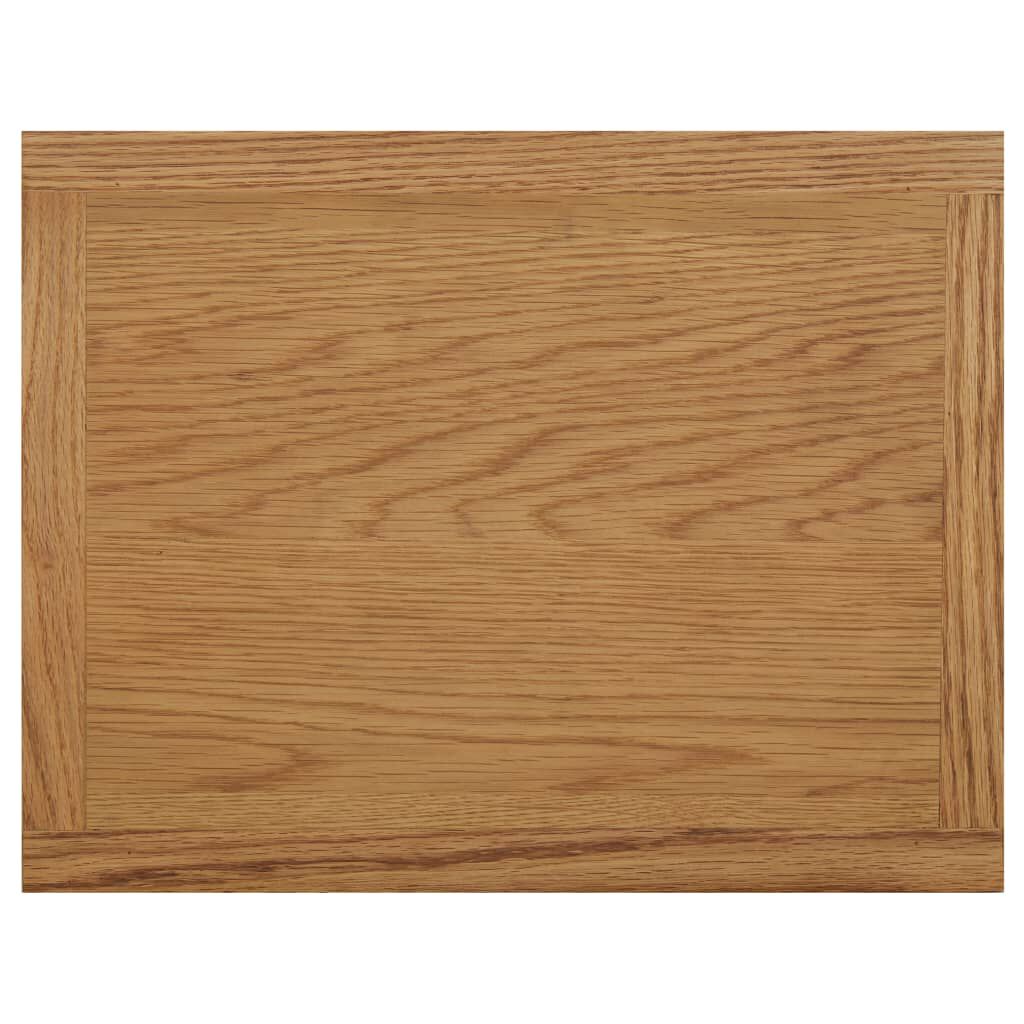 vidaXL Τραπεζάκι με Θήκη Περιοδικών 45 x 35 x 55 εκ. Μασίφ Ξύλο Δρυός