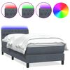 vidaXL &Kappa;&rho;&epsilon;&beta;ά&tau;&iota; Boxspring &mu;&epsilon; &Sigma;&tau;&rho;ώ&mu;&alpha; & LED &Sigma;&kappa;&omicron;ύ&rho;&omicron; &Gamma;&kappa;&rho;&iota; 100x210 &epsilon;&kappa;. &Beta;&epsilon;&lambda;&omicron;ύ&delta;&iota;&nu;&omicron;