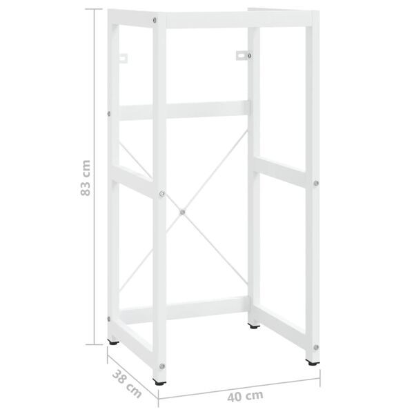 vidaXL Έπιπλο Μπάνιου Λευκό 40 x 38 x 83 εκ. Σιδερένιο