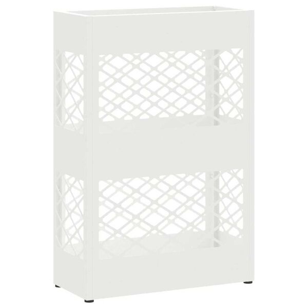 vidaXL Σχέδιο & βάση αποθήκευσης Λευκό 28 x 12 x 41 εκ Ατσάλι