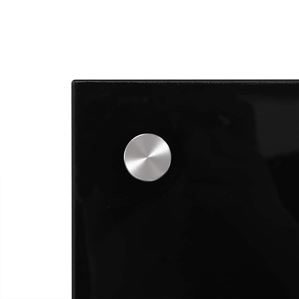 vidaXL Πλάτη Κουζίνας Μαύρη 80 x 40 εκ. από Ψημένο Γυαλί