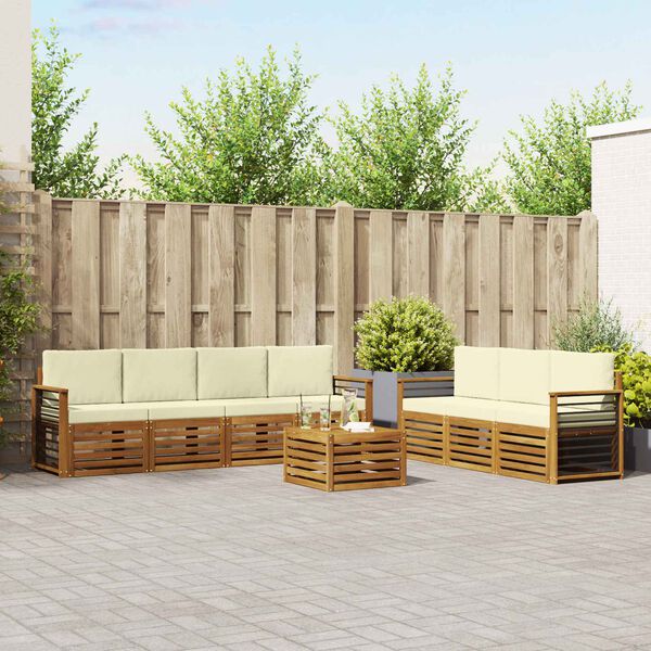 vidaXL &Sigma;&epsilon;&tau; &Kappa;&alpha;&nu;&alpha;&pi;έ 8 pcs &Phi;&upsilon;&sigma;&iota;&kappa;ό &kappa;&alpha;&iota; &Kappa;&rho;έ&mu;&alpha; &Sigma;&tau;&epsilon;&rho;&epsilon;ό &Xi;ύ&lambda;&omicron; &Alpha;&kappa;&alpha;&kappa;ί&alpha;&sigmaf;