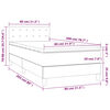 vidaXL Κρεβάτι Boxspring με Στρώμα Καπουτσίνο 80x200 εκ. Συνθ. Δέρμα