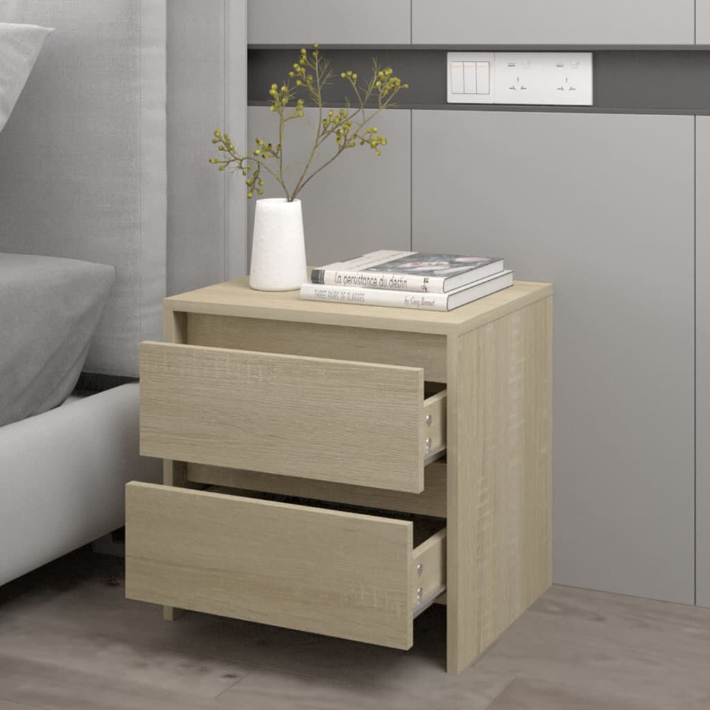 vidaXL Κομοδίνο Sonoma Δρυς 45x34,5x44,5 εκ. από Επεξεργασμένο Ξύλο