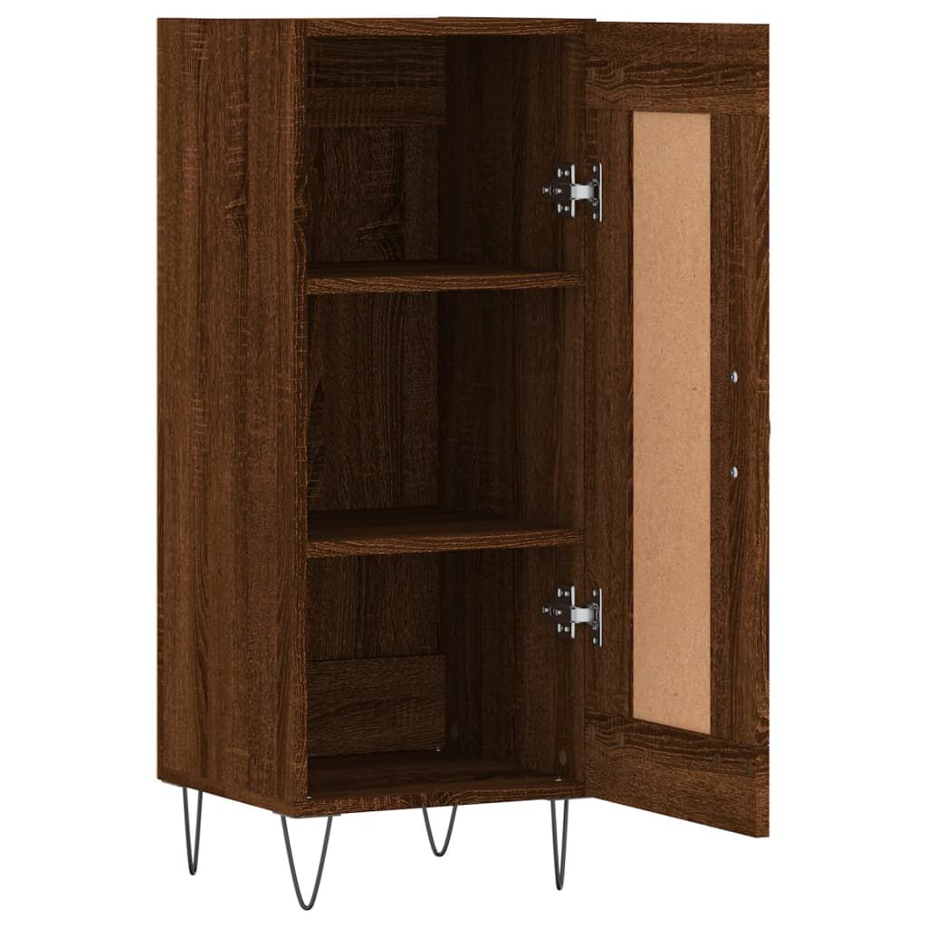 vidaXL Ντουλάπι Καφέ Δρυς 34,5 x 34 x 90 εκ. Επεξεργασμένο Ξύλο