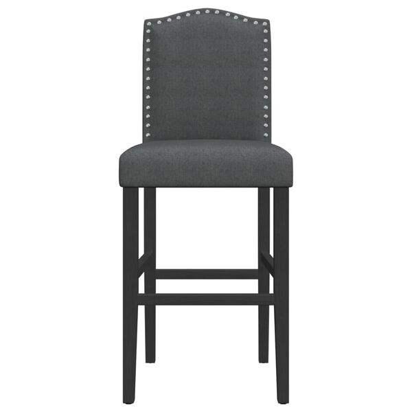 vidaXL Καρέκλες Μπαρ 2 τεμ. Μασίφ Ξύλο Καουτσουκόδεντρου / Ύφασμα