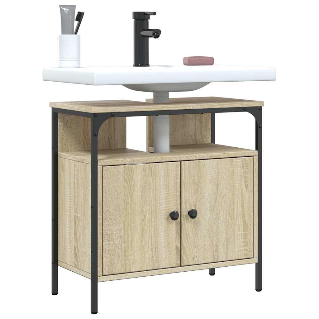 vidaXL Ντουλάπι Νιπτήρα Μπάνιου Sonoma Δρυς 60x30x60 εκ. Επεξ. Ξύλο