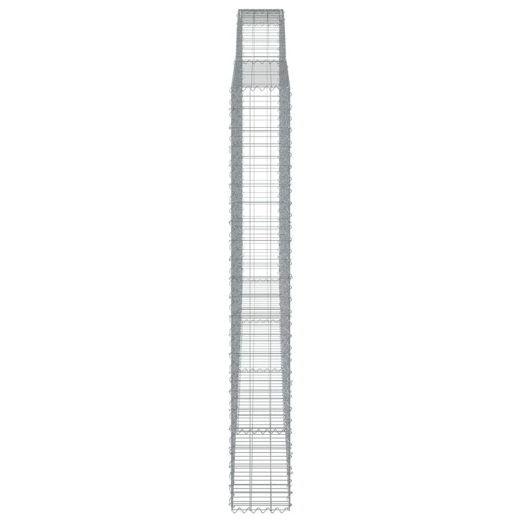 vidaXL Συρματοκιβώτια Τοξωτά 6 τεμ. 400x30x220/240 εκ. Γαλβαν. Ατσάλι