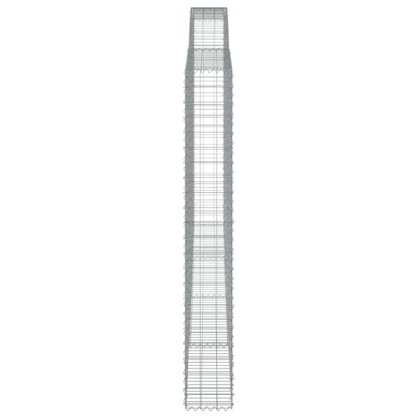 vidaXL Συρματοκιβώτια Τοξωτά 6 τεμ. 400x30x220/240 εκ. Γαλβαν. Ατσάλι