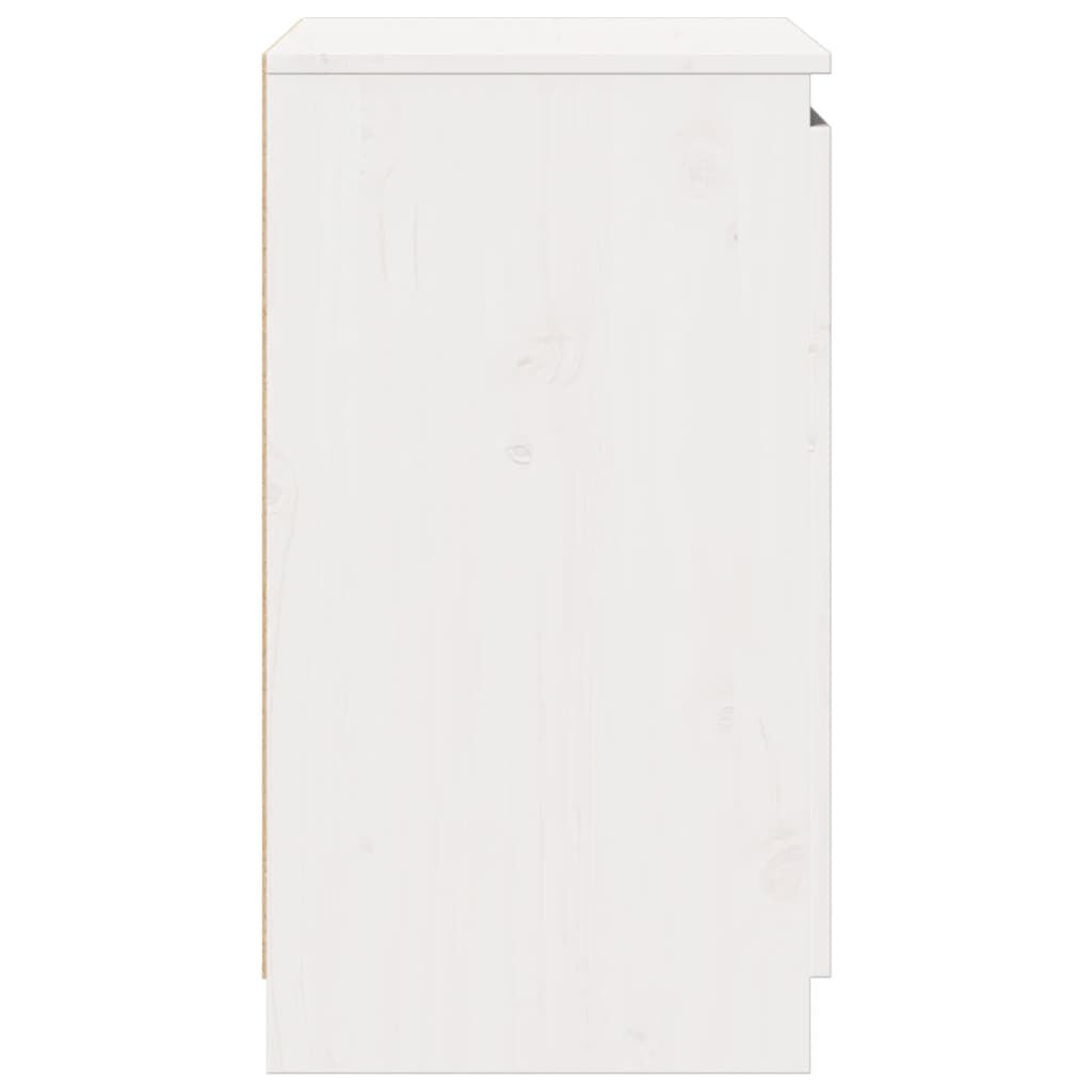 vidaXL Βοηθητικό Ντουλάπι Λευκό 60 x 36 x 65 εκ. από Μασίφ Ξύλο Πεύκου