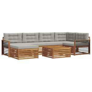 vidaXL &Sigma;&epsilon;&iota;&rho;ά &Kappa;&alpha;&nu;&alpha;&pi;έ &Epsilon;&xi;&omega;&tau;&epsilon;&rho;&iota;&kappa;&omicron;ύ 7 pcs &Phi;&upsilon;&sigma;&iota;&kappa;ό &kappa;&alpha;&iota; &Alpha;&nu;&omicron;&iota;&chi;&tau;ό &Gamma;&kappa;&rho;&iota;