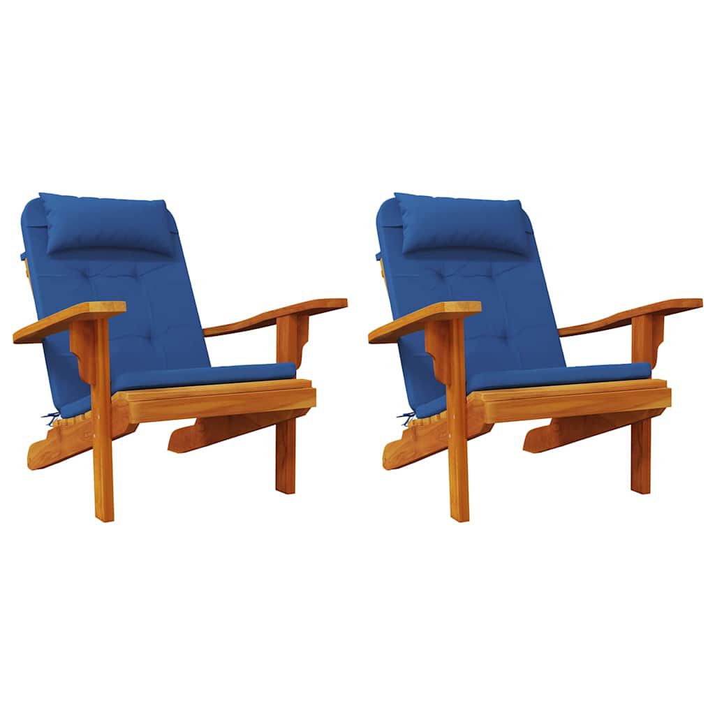 vidaXL Μαξιλάρι Καρέκλας 2 pcs Μπλε 58 x 77 x 4.5 εκ Ύφασμα Oxford