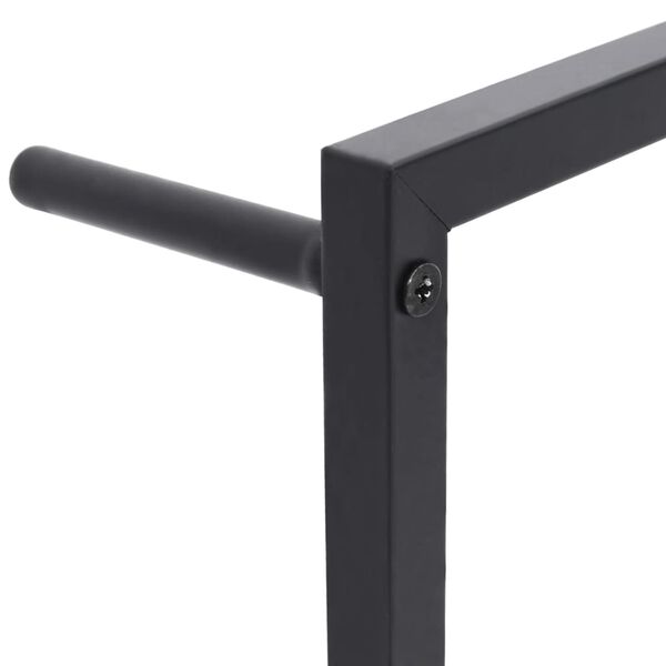 vidaXL Βάση για Πετσέτες Επιτοίχια Μαύρη 60 x 10 x 116 εκ. Ατσάλινη