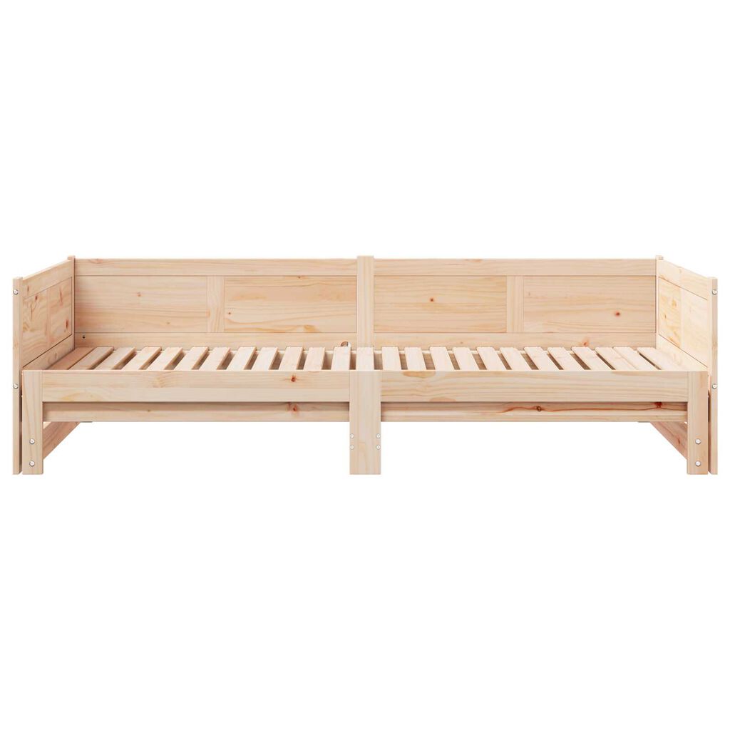 vidaXL Pull-out Κρεβάτι Ημέρας 90x200 εκ Μασίφ Ξύλο Πεύκο