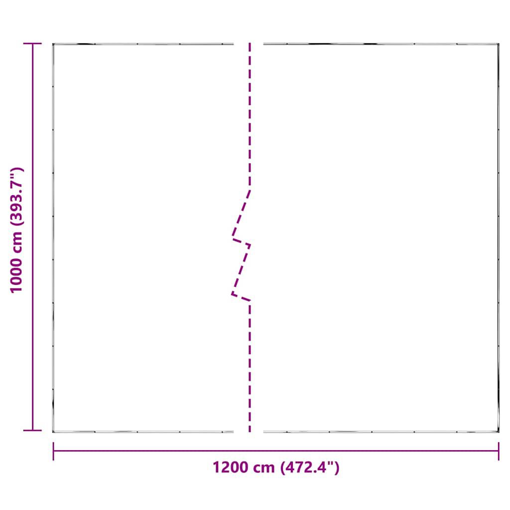 vidaXL Σαφής μουσαμάς με οπές 10x12 m Πολυαιθυλένιο