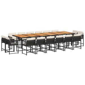 vidaXL &Sigma;&epsilon;&tau; &Tau;&rho;&alpha;&pi;&epsilon;&zeta;&alpha;&rho;ί&alpha;&sigmaf; &Kappa;ή&pi;&omicron;&upsilon; 17 &tau;&epsilon;&mu; &Mu;&alpha;ύ&rho;&omicron; &alpha;&pi;ό &Sigma;&upsilon;&nu;&theta;. &Rho;&alpha;&tau;ά&nu; &mu;&epsilon; &Mu;&alpha;&xi;&iota;&lambda;ά&rho;&iota;&alpha;