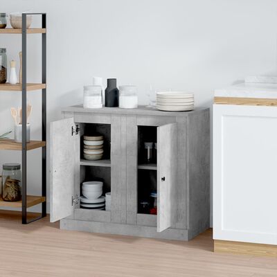 vidaXL Ντουλάπια 2 τεμ. Γκρι Σκυροδέματος 37,5x35,5x67,5 εκ. Επ. Ξύλο