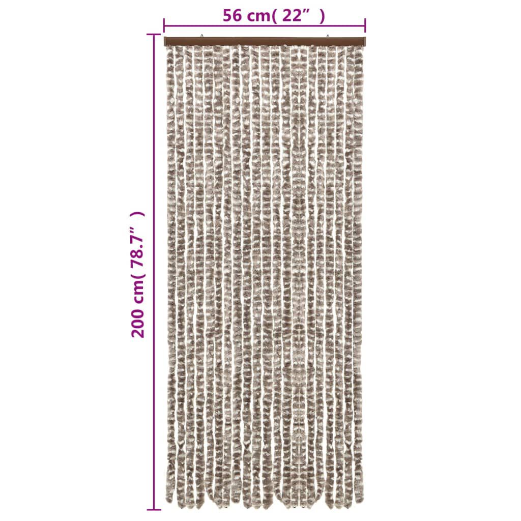vidaXL Σήτα Εντόμων Taupe / Λευκό 56 x 200 εκ. από Σενίλ