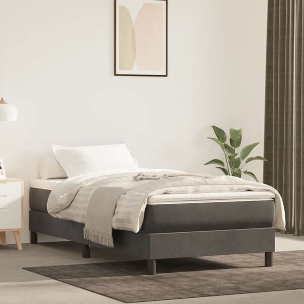 vidaXL &Kappa;&rho;&epsilon;&beta;ά&tau;&iota; Boxspring &mu;&epsilon; &Sigma;&tau;&rho;ώ&mu;&alpha; &Sigma;&kappa;&omicron;ύ&rho;&omicron; &Gamma;&kappa;&rho;&iota; 90x190 &epsilon;&kappa;. &Beta;&epsilon;&lambda;&omicron;ύ&delta;&iota;&nu;&omicron;