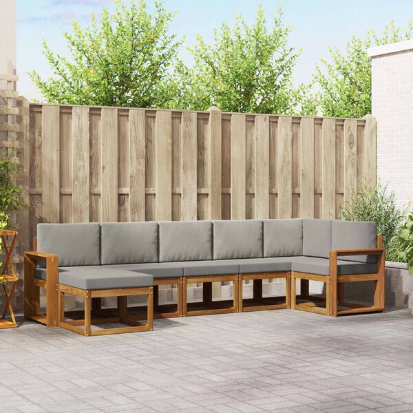 vidaXL &Sigma;&epsilon;&iota;&rho;ά &Kappa;&alpha;&nu;&alpha;&pi;έ &Epsilon;&xi;&omega;&tau;&epsilon;&rho;&iota;&kappa;&omicron;ύ 7 pcs &Phi;&upsilon;&sigma;&iota;&kappa;ό &kappa;&alpha;&iota; &Alpha;&nu;&omicron;&iota;&chi;&tau;ό &Gamma;&kappa;&rho;&iota;