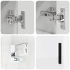 vidaXL Σετ Επίπλων Μπάνιου 4 pcs Γυαλιστερό λευκό 30 x 35 x 192 εκ.