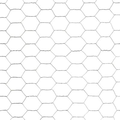 vidaXL Συρματόπλεγμα Εξάγωνο Ασημί 25 x 1,2 μ. από Γαλβανισμένο Χάλυβα