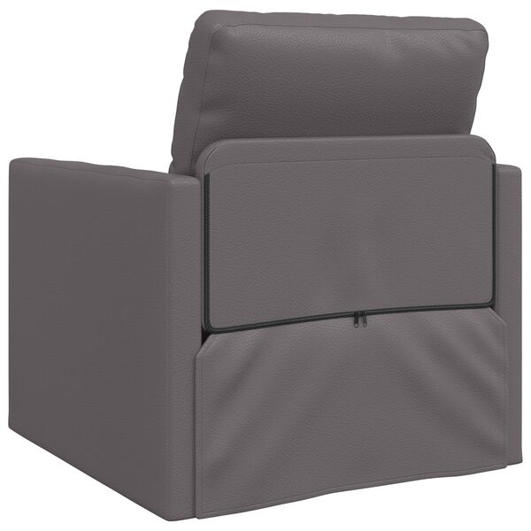 vidaXL Κρεβάτι Καναπέ 2 σε 1 Γκρι 74x77x81 cm Από Ψεύτικο Δέρμα