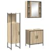 vidaXL Σετ Επίπλων Μπάνιου με ράφι με πόρτα 3 pcs Καφέ 60 x 30 x 60 cm