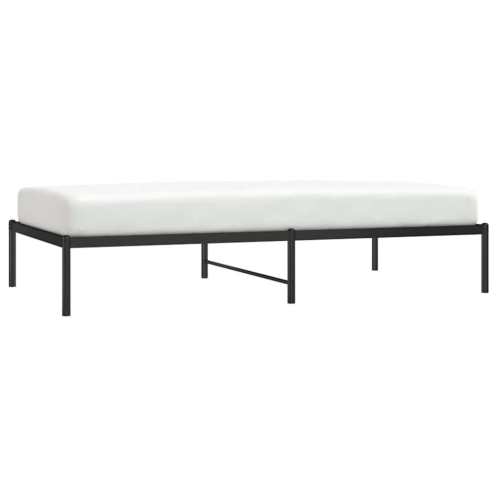 vidaXL Μεταλλικό πλαίσιο κρεβατιού Μαύρο 100x190 cm