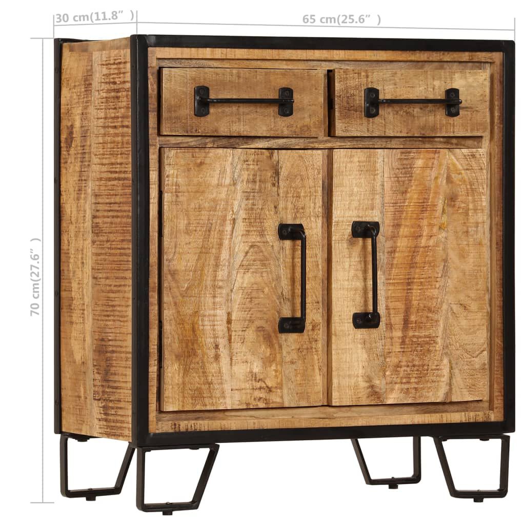 vidaXL Ντουλάπι με Συρτάρια 65 x 30 x 70 εκ. από Μασίφ Ξύλο Μάνγκο