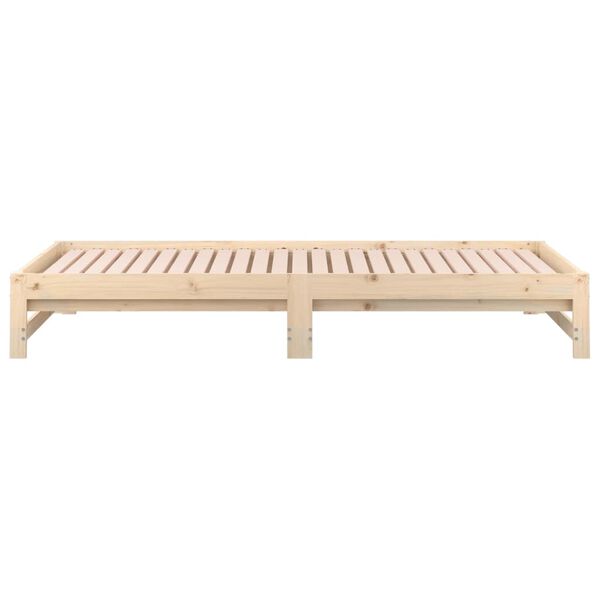 vidaXL Καναπές Κρεβάτι Συρόμενος 2x(90x200) εκ. από Μασίφ Ξύλο Πεύκου