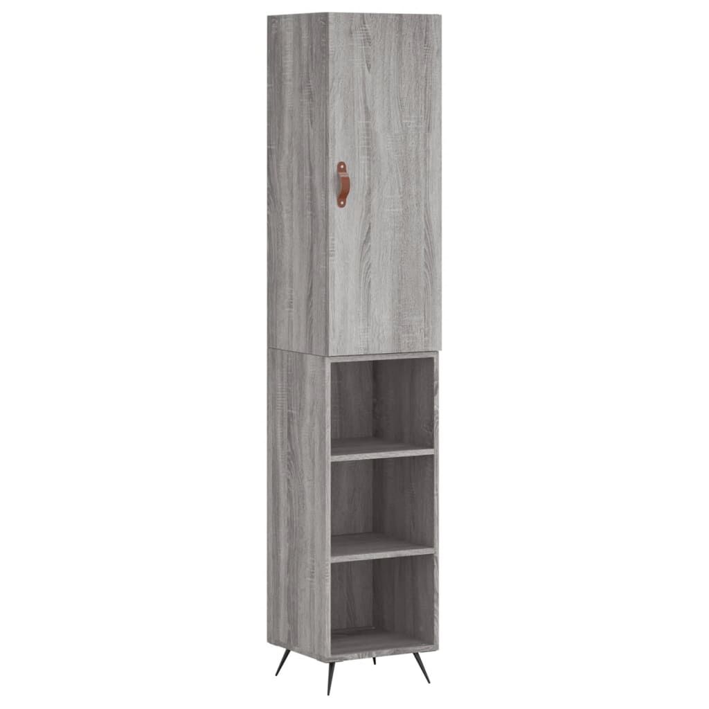 vidaXL Μπουφές Sonoma Γκρι 34,5 x 34 x 180 εκ. από Επεξεργασμένο Ξύλο