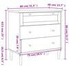 vidaXL Συρταριέρα SENJA Καφέ Όψη Ρατάν 80x40x80εκ Μασίφ Ξύλο Πεύκου