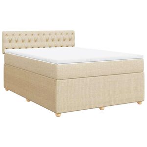vidaXL &Kappa;&rho;&epsilon;&beta;ά&tau;&iota; Boxspring &mu;&epsilon; &Sigma;&tau;&rho;ώ&mu;&alpha; &Kappa;&rho;&epsilon;&mu; 160x200 &epsilon;&kappa;. &Upsilon;&phi;&alpha;&sigma;&mu;ά&tau;&iota;&nu;&omicron;