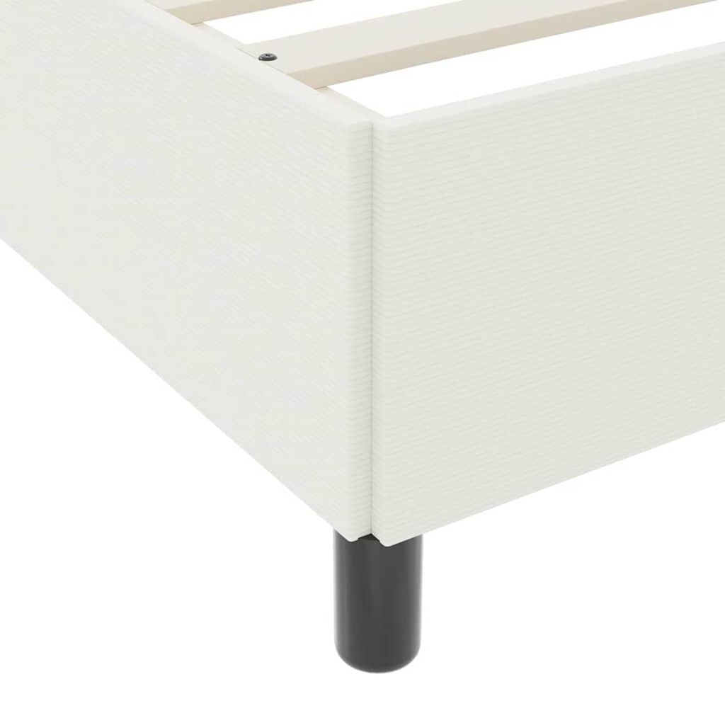 vidaXL Σκελετός Κρεβατιού Άλλο Κρεμ 180 x 200 cm Βελούδο