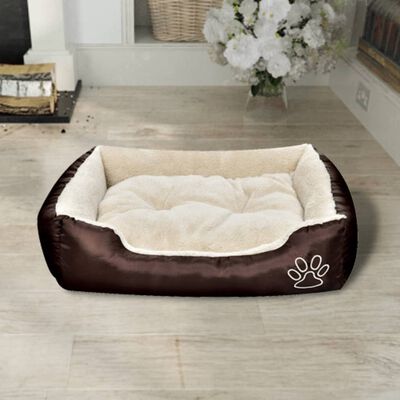 vidaXL Κρεβάτι Σκύλου Ζεστό με Επενδυμένο Μαξιλάρι M