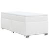 vidaXL Κρεβάτι Boxspring με Στρώμα Λευκό 90x190εκ. από Συνθετικό Δέρμα