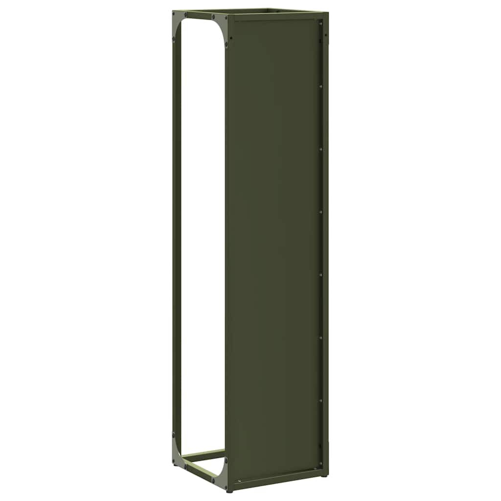 vidaXL Ράφι για καυσόξυλα 25x25x100 εκ. Ατσάλι ψυχρής έλασης