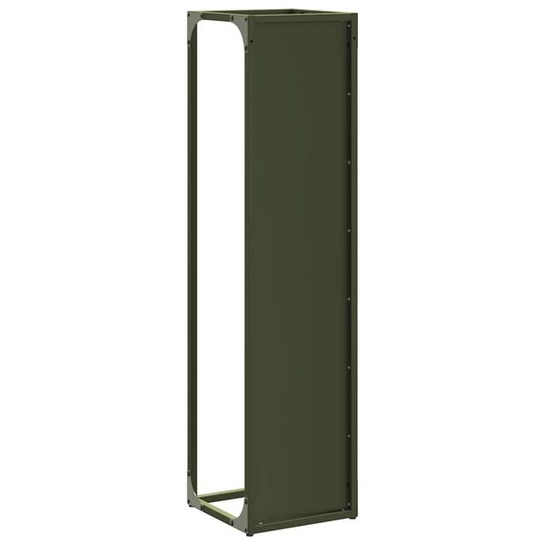 vidaXL Ράφι για καυσόξυλα 25x25x100 εκ. Ατσάλι ψυχρής έλασης